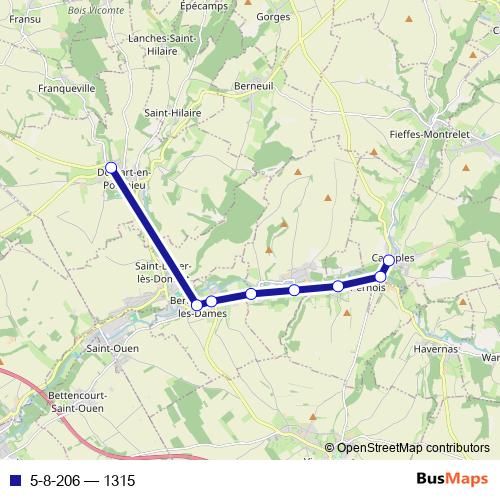 5-8-206 bus Line Map
