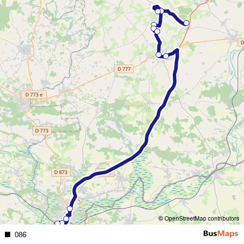 086 bus Line Map