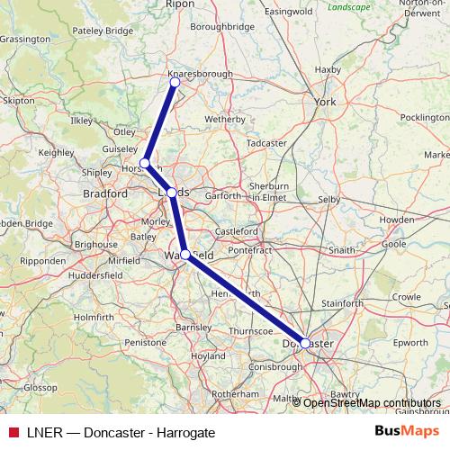 LNER rail Line Map