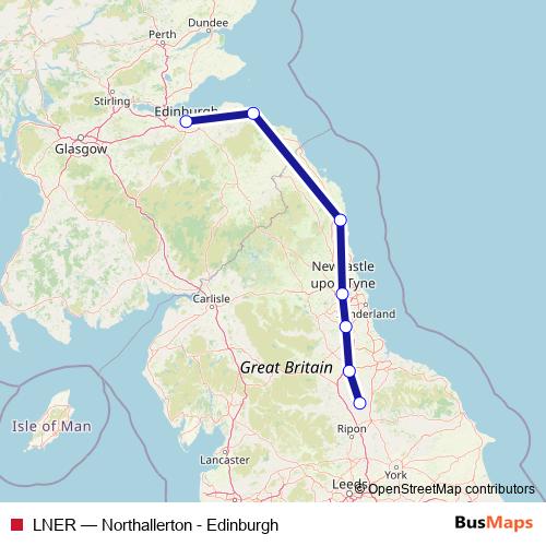 LNER rail Line Map