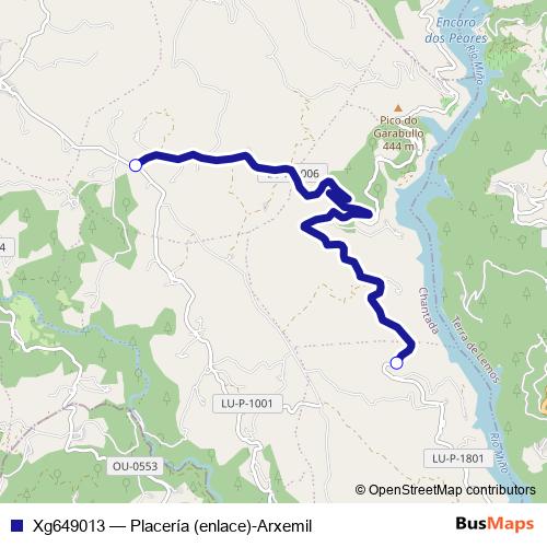 Xg649013 bus Line Map