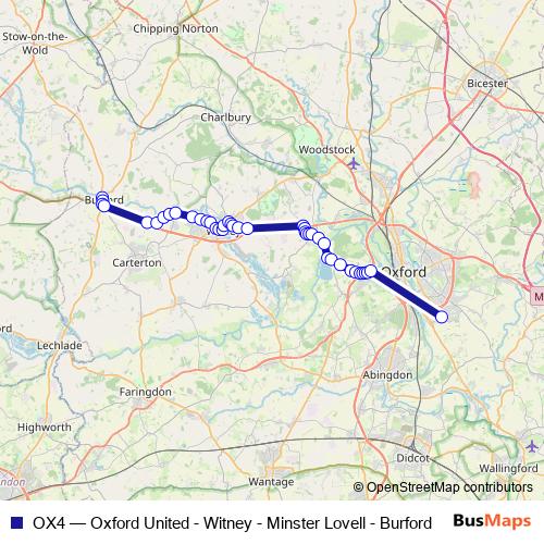 OX4 bus Line Map