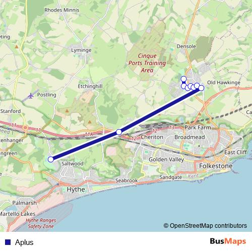 Aplus bus Line Map