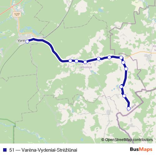 51 bus Line Map