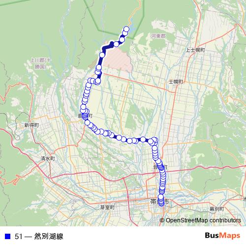 51 bus Line Map