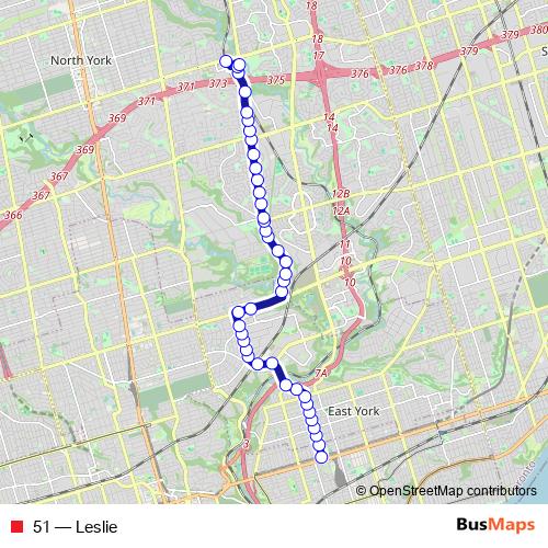 51 bus Line Map