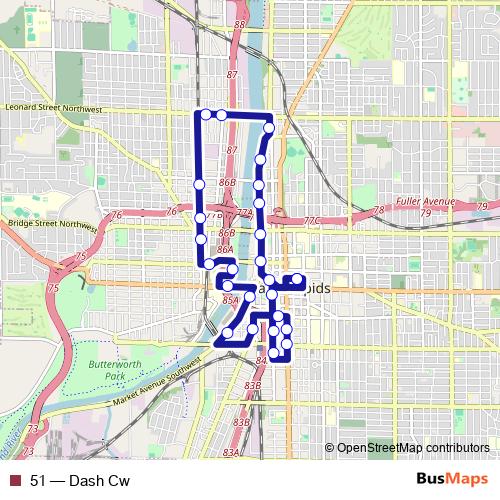 51 bus Line Map