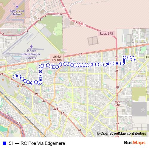 51 bus Line Map