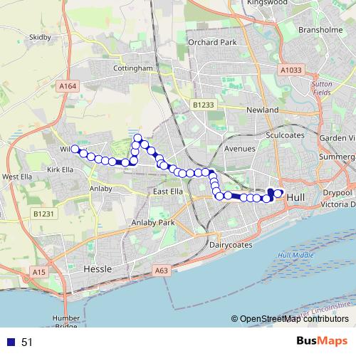 51 bus Line Map