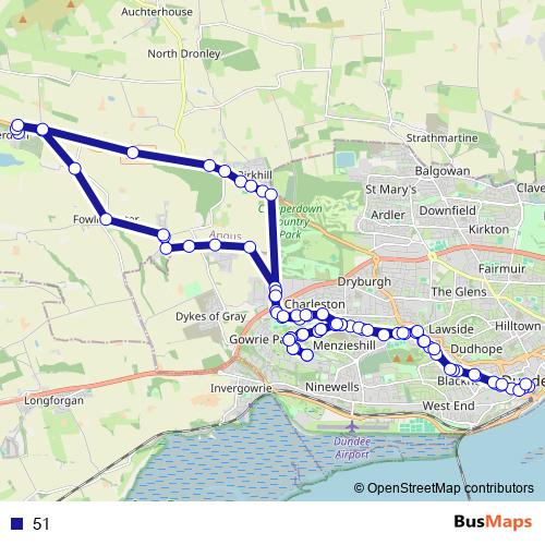 51 bus Line Map