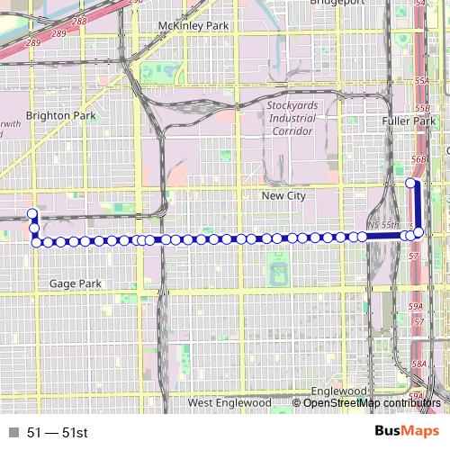 51 bus Line Map
