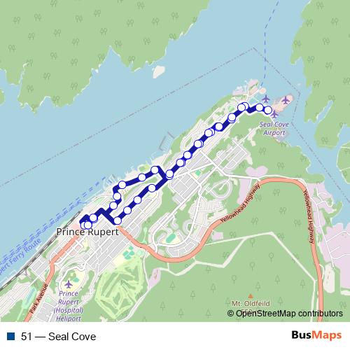 51 bus Line Map