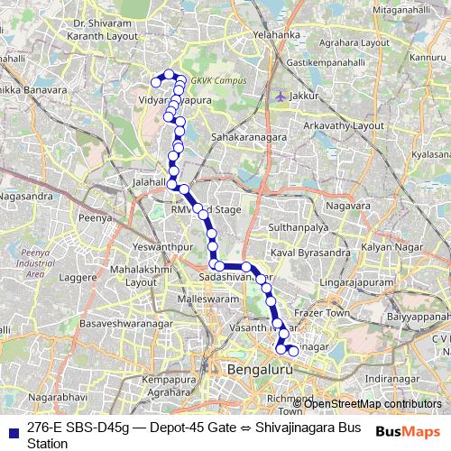 276-E SBS-D45g bus Line Map