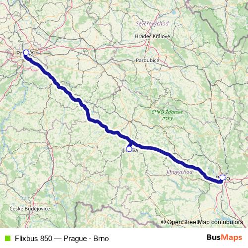 Flixbus 850 bus Line Map