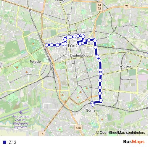 Z13 bus Line Map