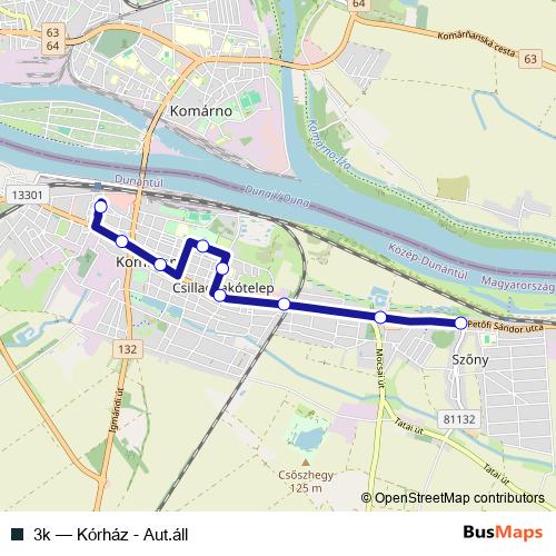 3k bus Line Map