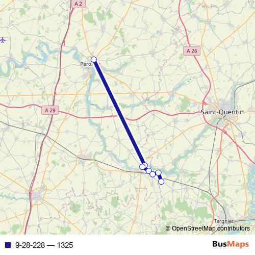 9-28-228 bus Line Map