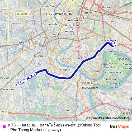 ต.73 bus Line Map