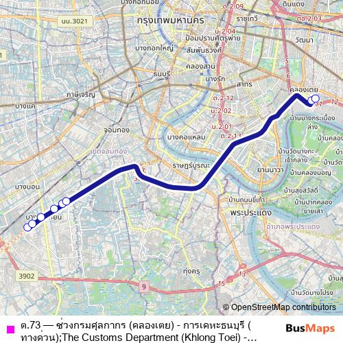 ต.73 bus Line Map