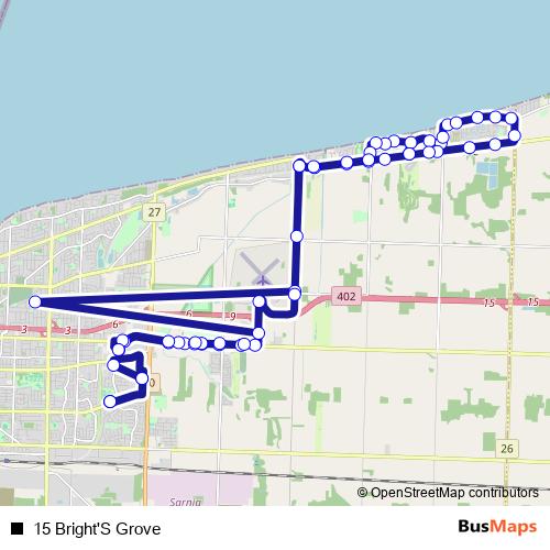 15 Bright'S Grove bus Line Map