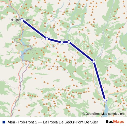 Alsa - Pob-Pont S bus Line Map