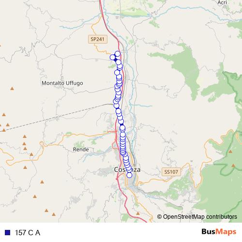 157 C A bus Line Map