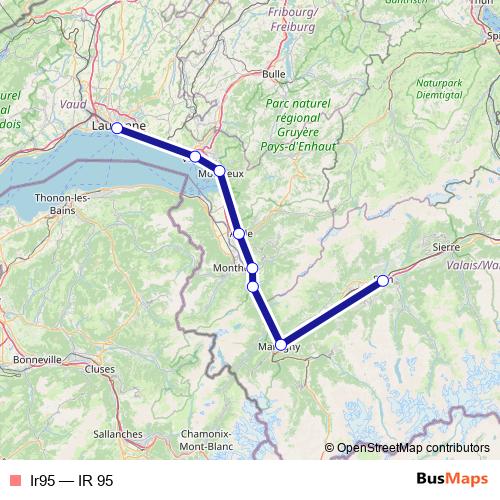 Ir95 rail Line Map