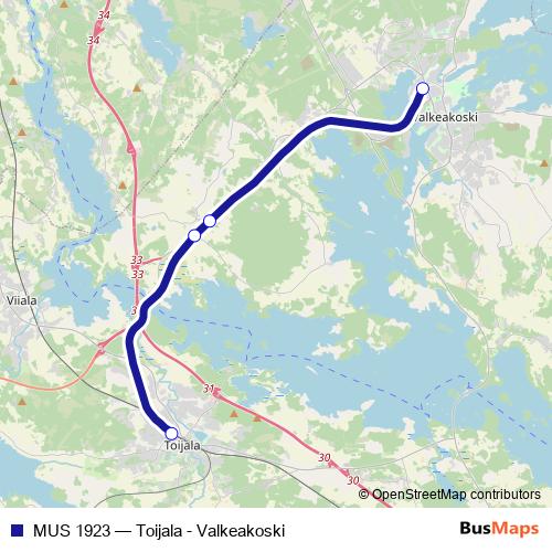 MUS 1923 rail Line Map