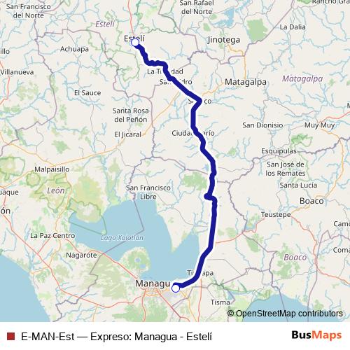E-MAN-Est bus Line Map