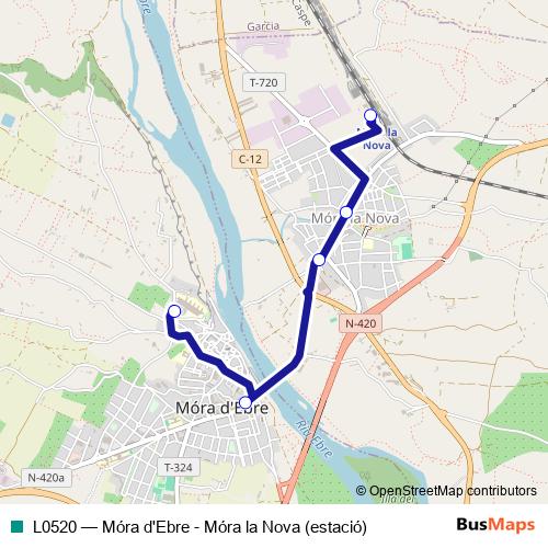 L0520 bus Line Map