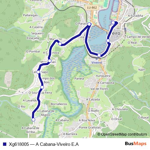 Xg618005 bus Line Map