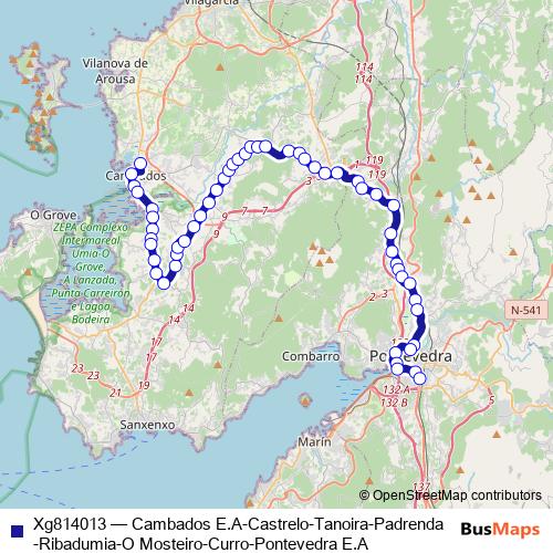 Xg814013 bus Line Map