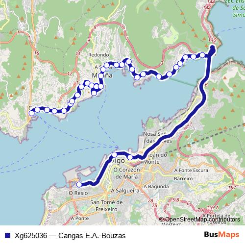 Xg625036 bus Line Map