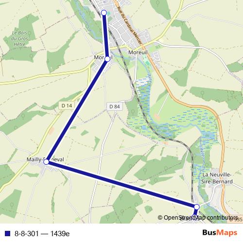 8-8-301 bus Line Map