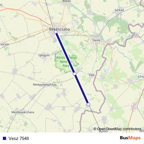 Vesz 7548 rail Line Map