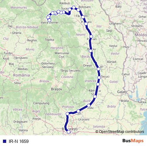 IR-N 1659 rail Line Map