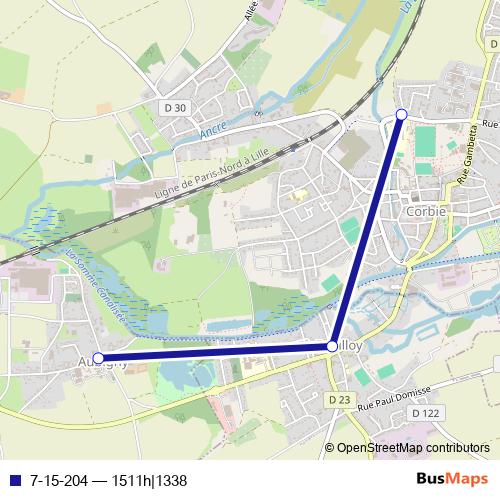 7-15-204 bus Line Map