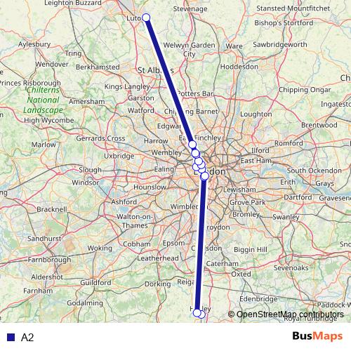 A2 bus Line Map