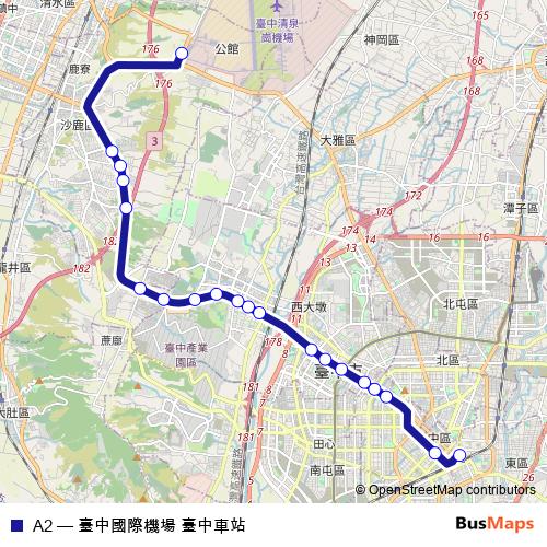 A2 bus Line Map