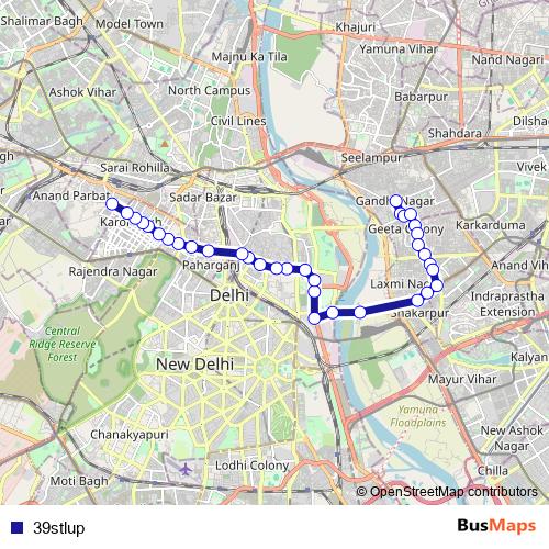 39stlup bus Line Map