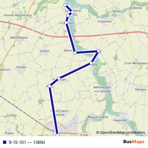 9-15-101 bus Line Map