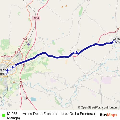 M-955 bus Line Map