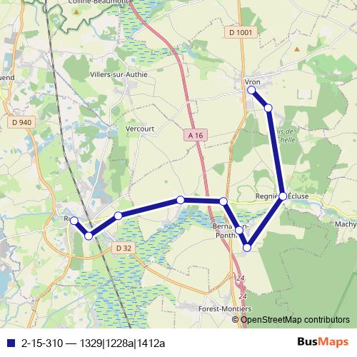 2-15-310 bus Line Map