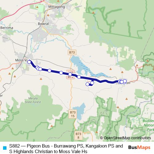 S882 bus Line Map