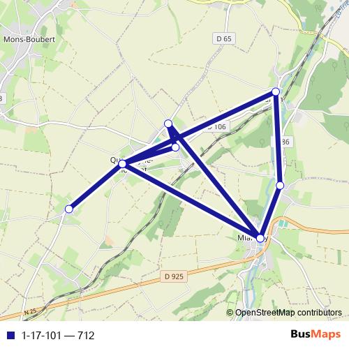 1-17-101 bus Line Map