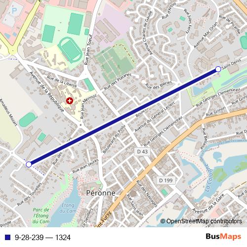 9-28-239 bus Line Map