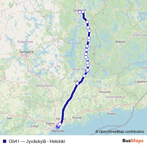 Ob41 bus Line Map
