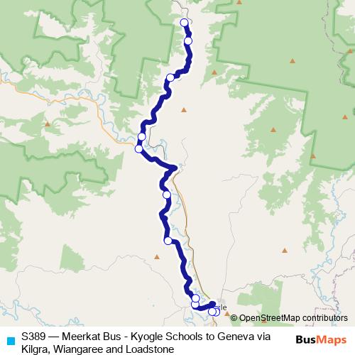 S389 bus Line Map