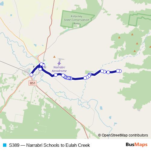 S389 bus Line Map