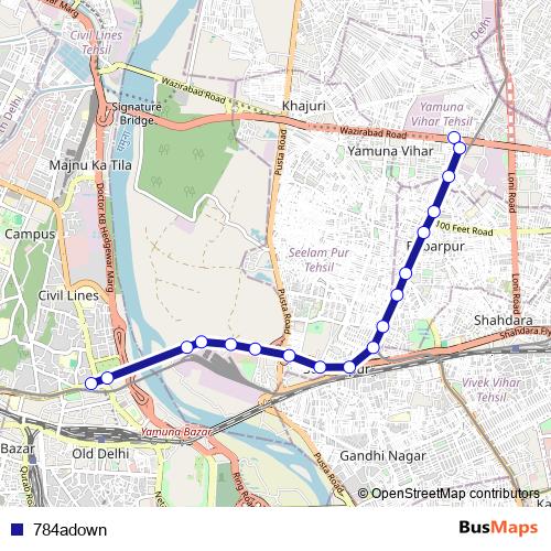 784adown bus Line Map